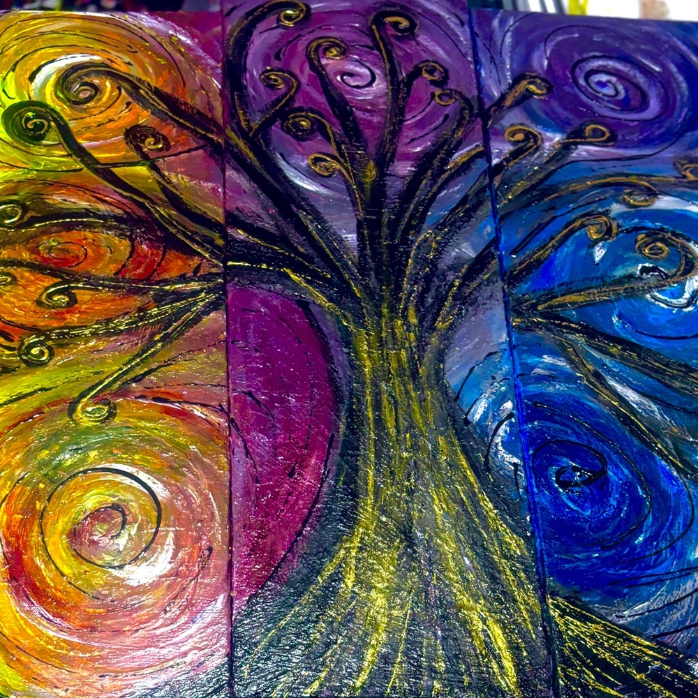 Vibrant Abstract Tree Art